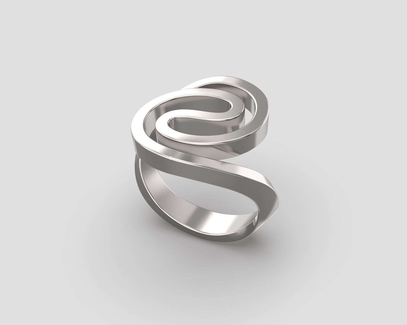 R 201 b Spiral ring  3D print model_1