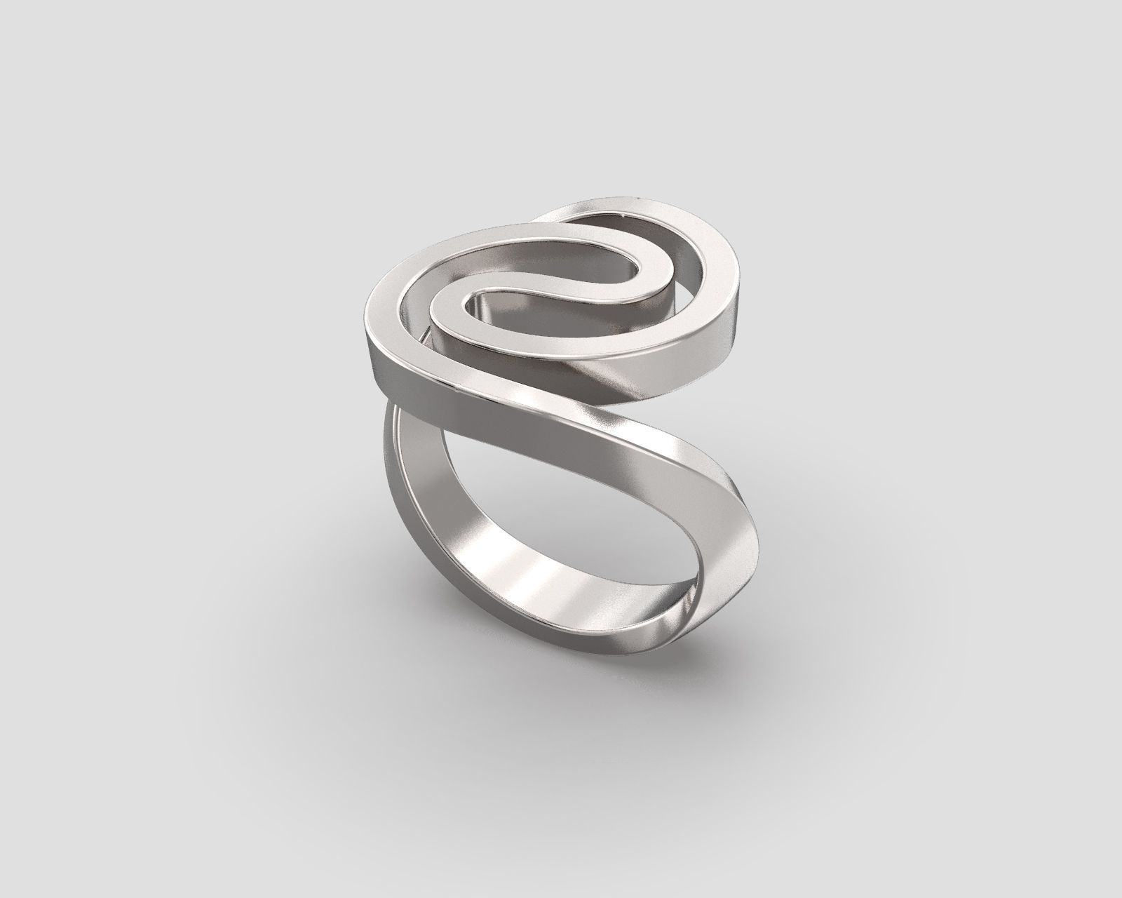 R 201 b Spiral ring  3D print model_2