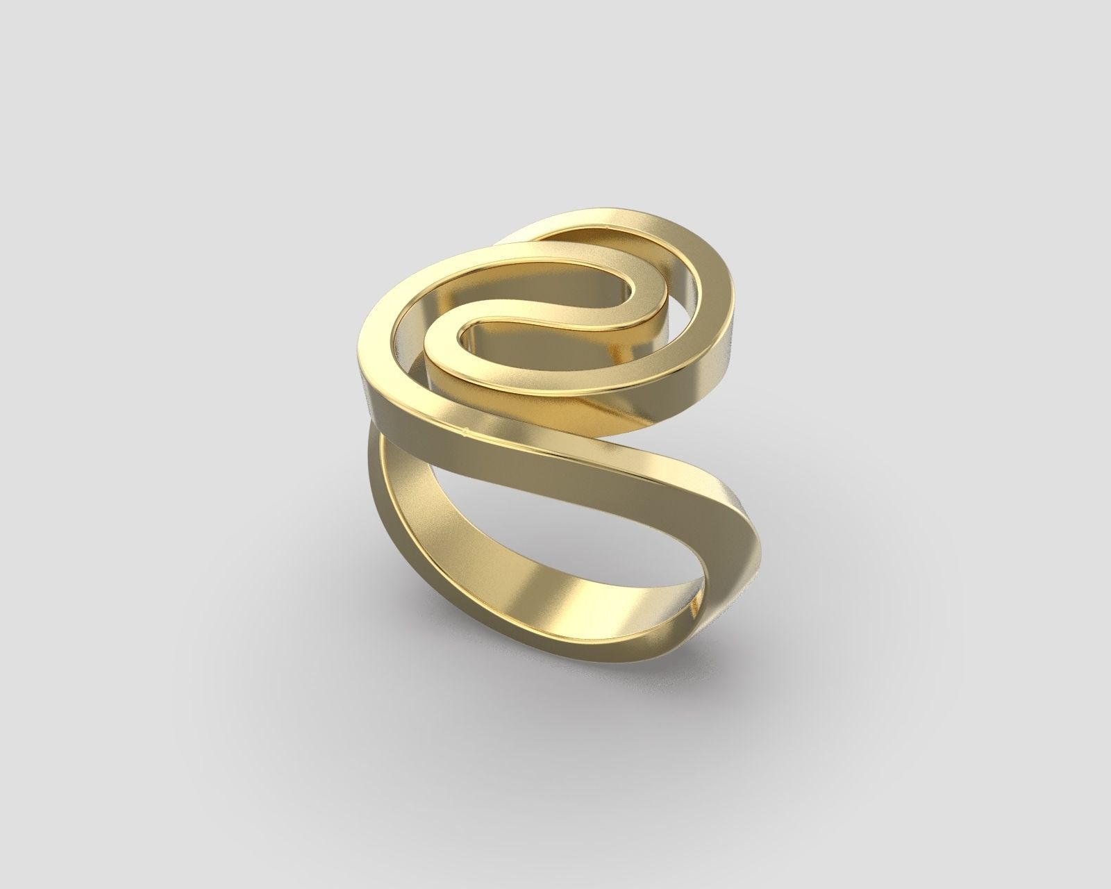 R 201 b Spiral ring  3D print model_9