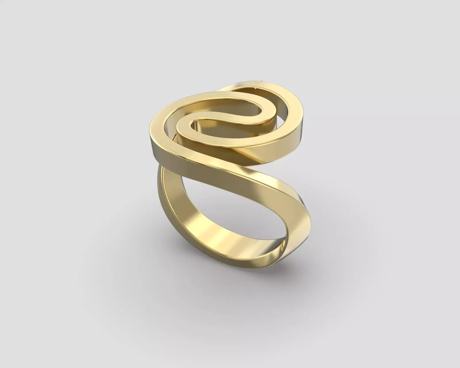 R 201 b Spiral ring  3D print model_0