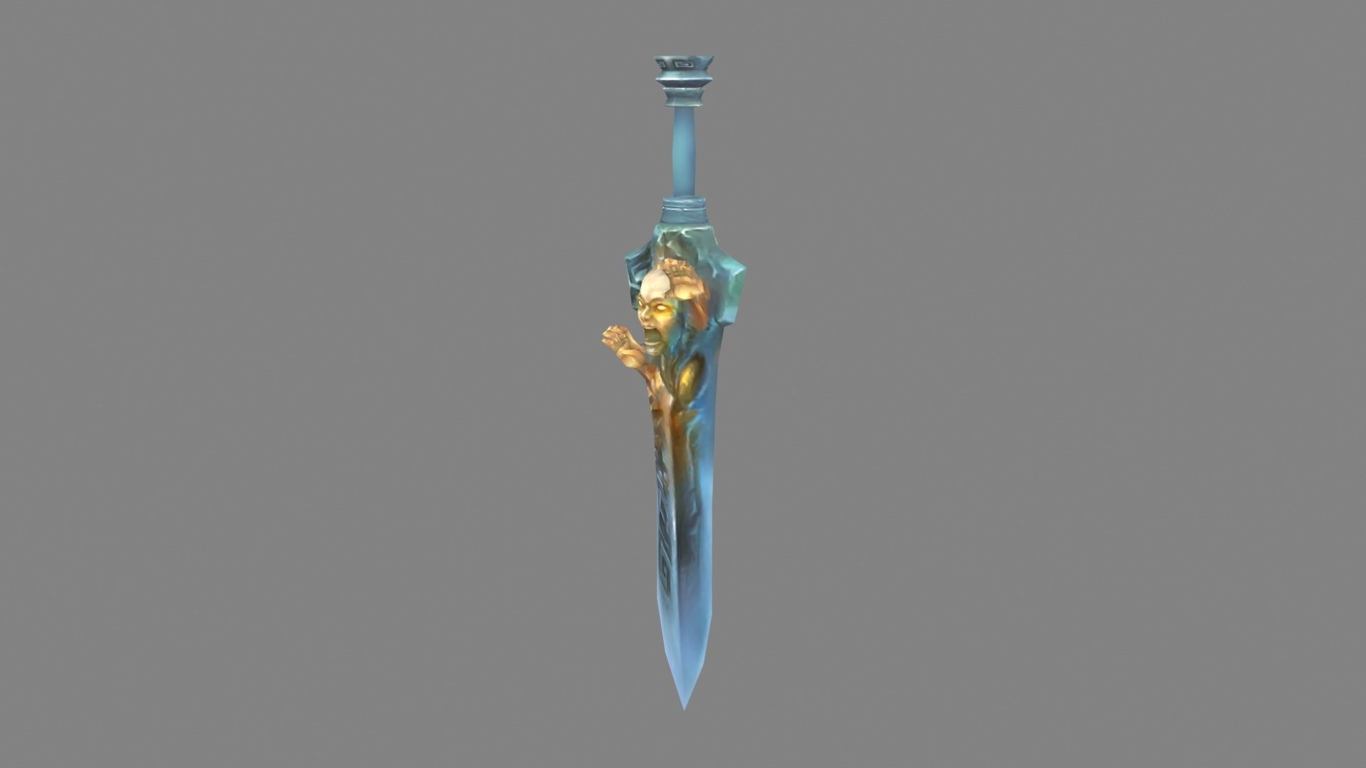 Evil Soul Sword Low-poly 3D model_1