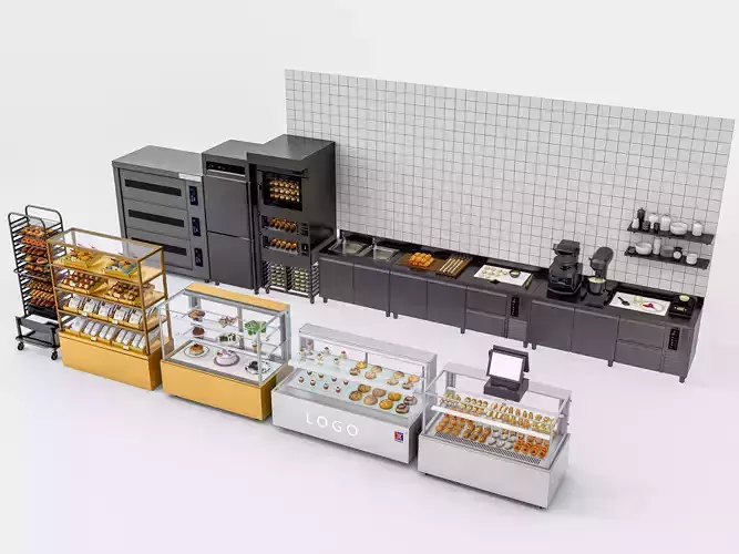 Bakery interior 5 3D model