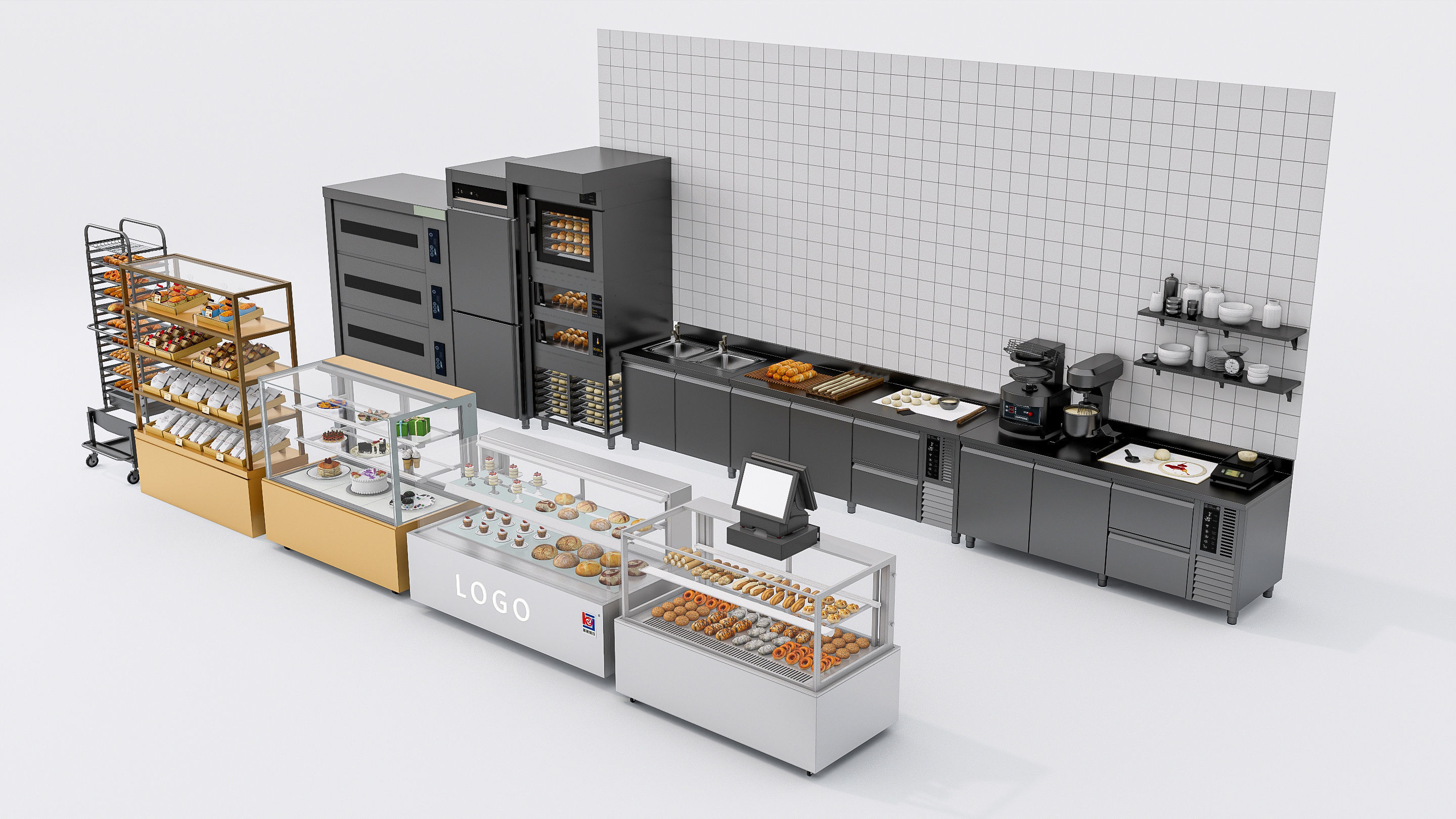 Bakery interior 5 3D model_2