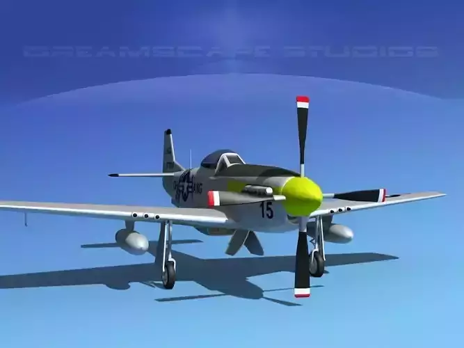 F-51D Mustang Ohio ANG 3D model