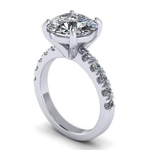 engagement ring printable 3D model  3D print model