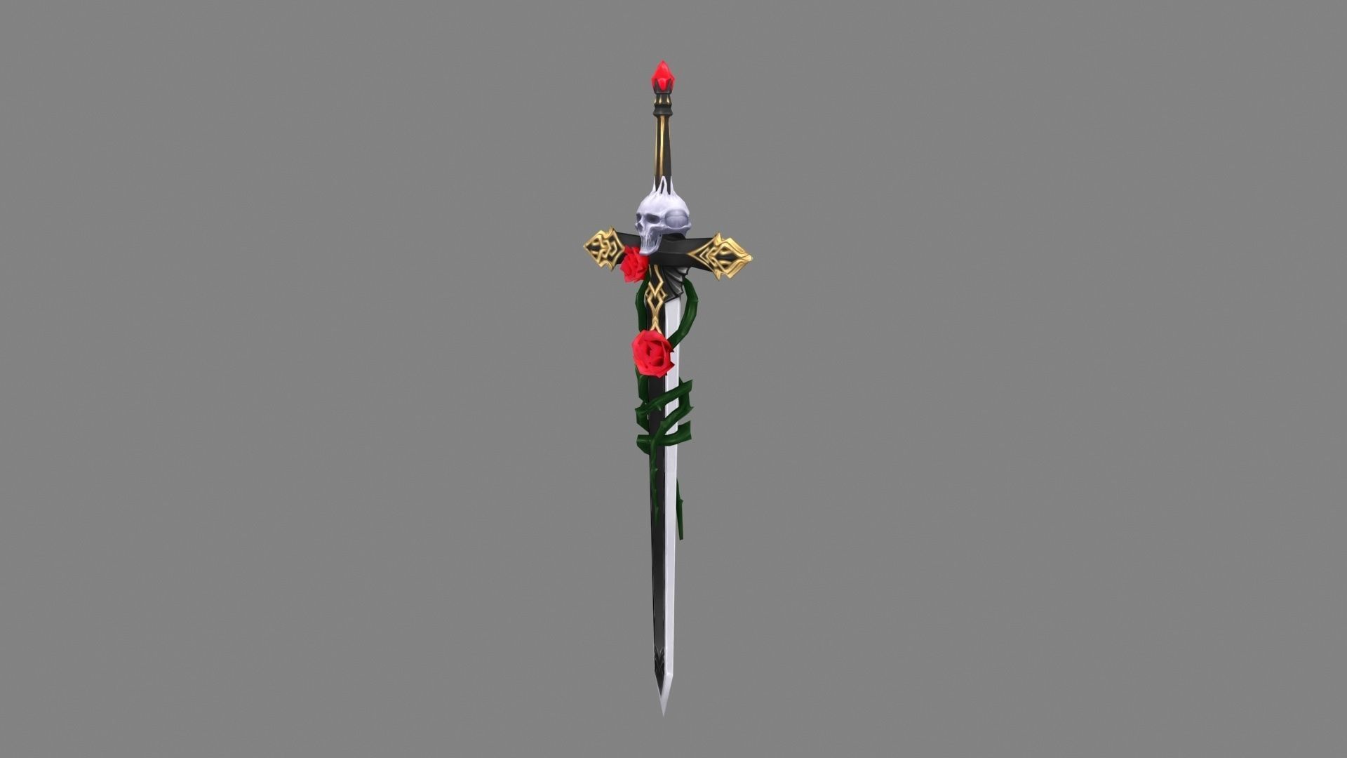 Vampire Count Sabre Low-poly 3D model_1