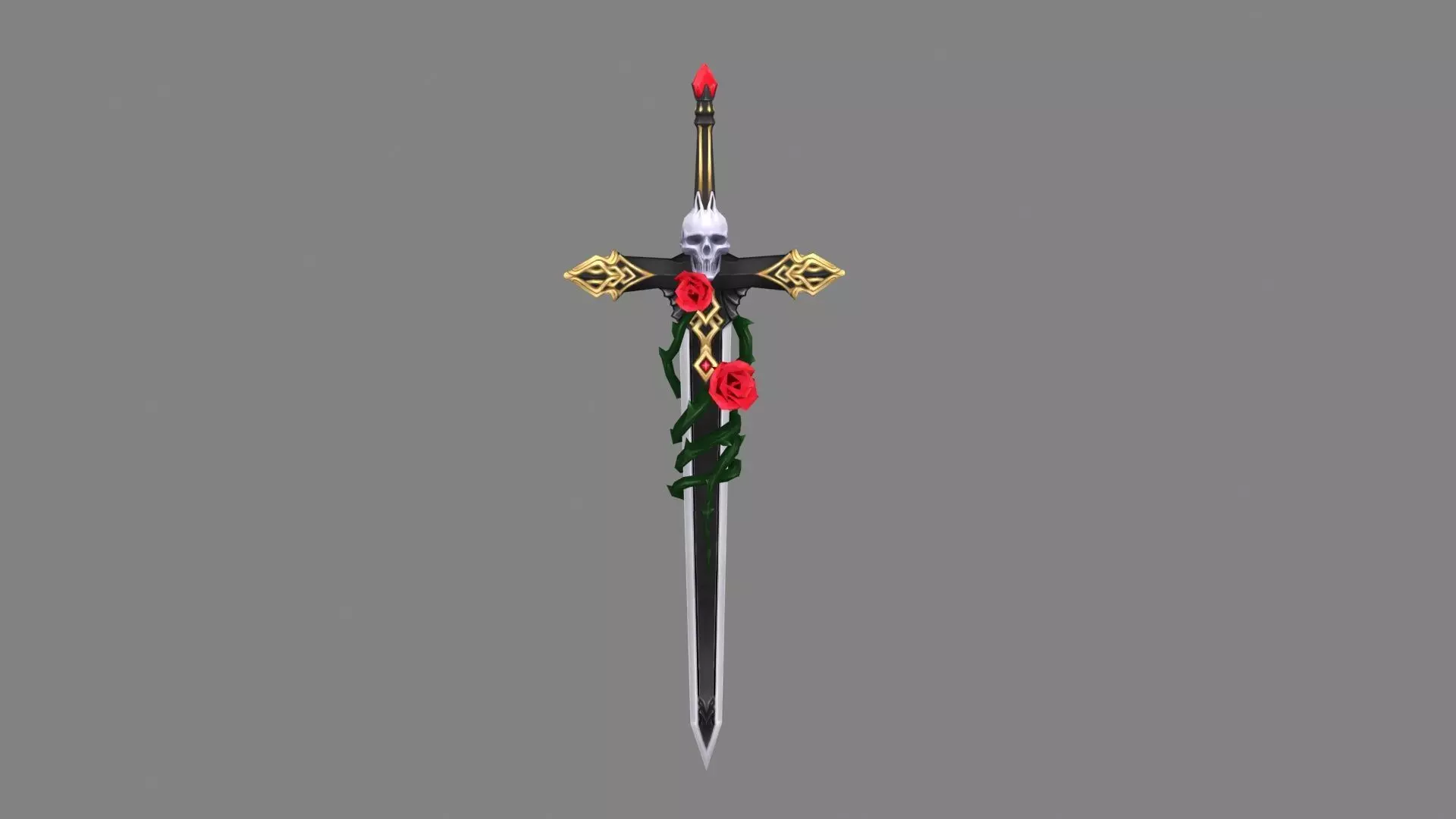Vampire Count Sabre Low-poly 3D model_0