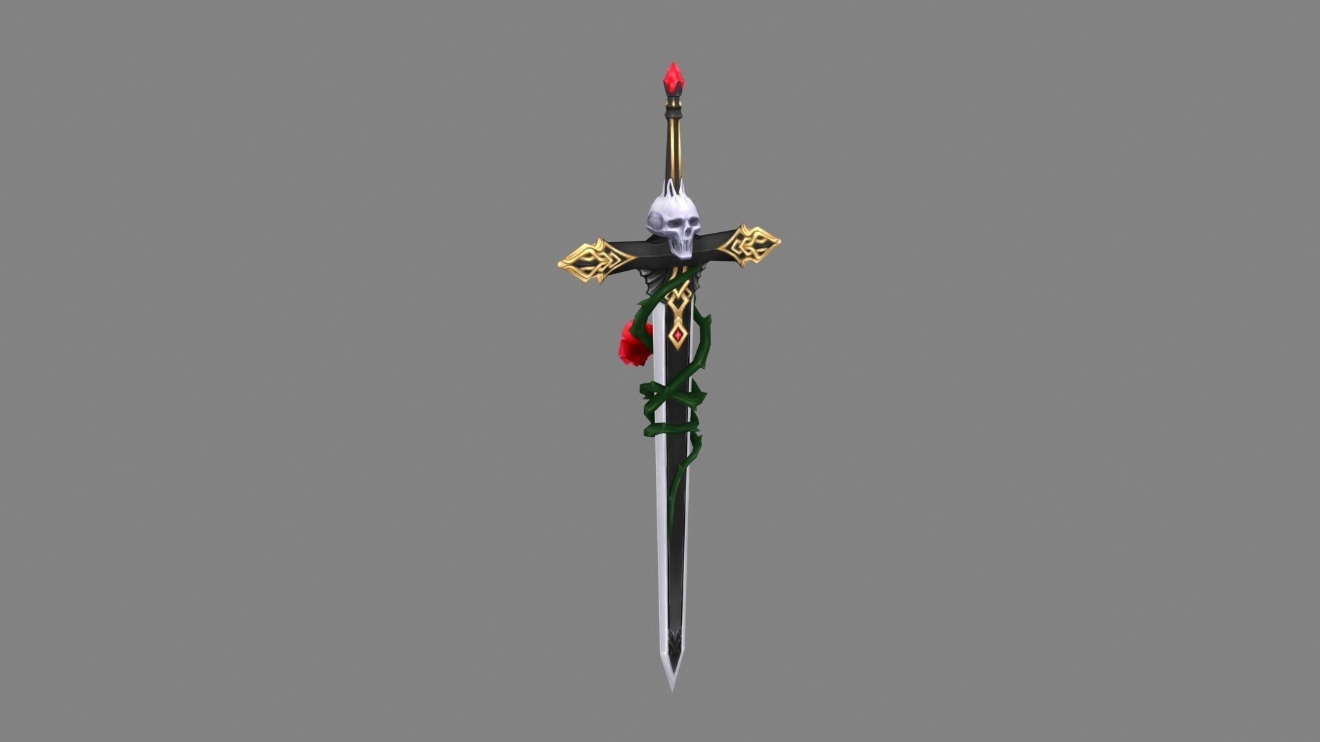 Vampire Count Sabre Low-poly 3D model_2