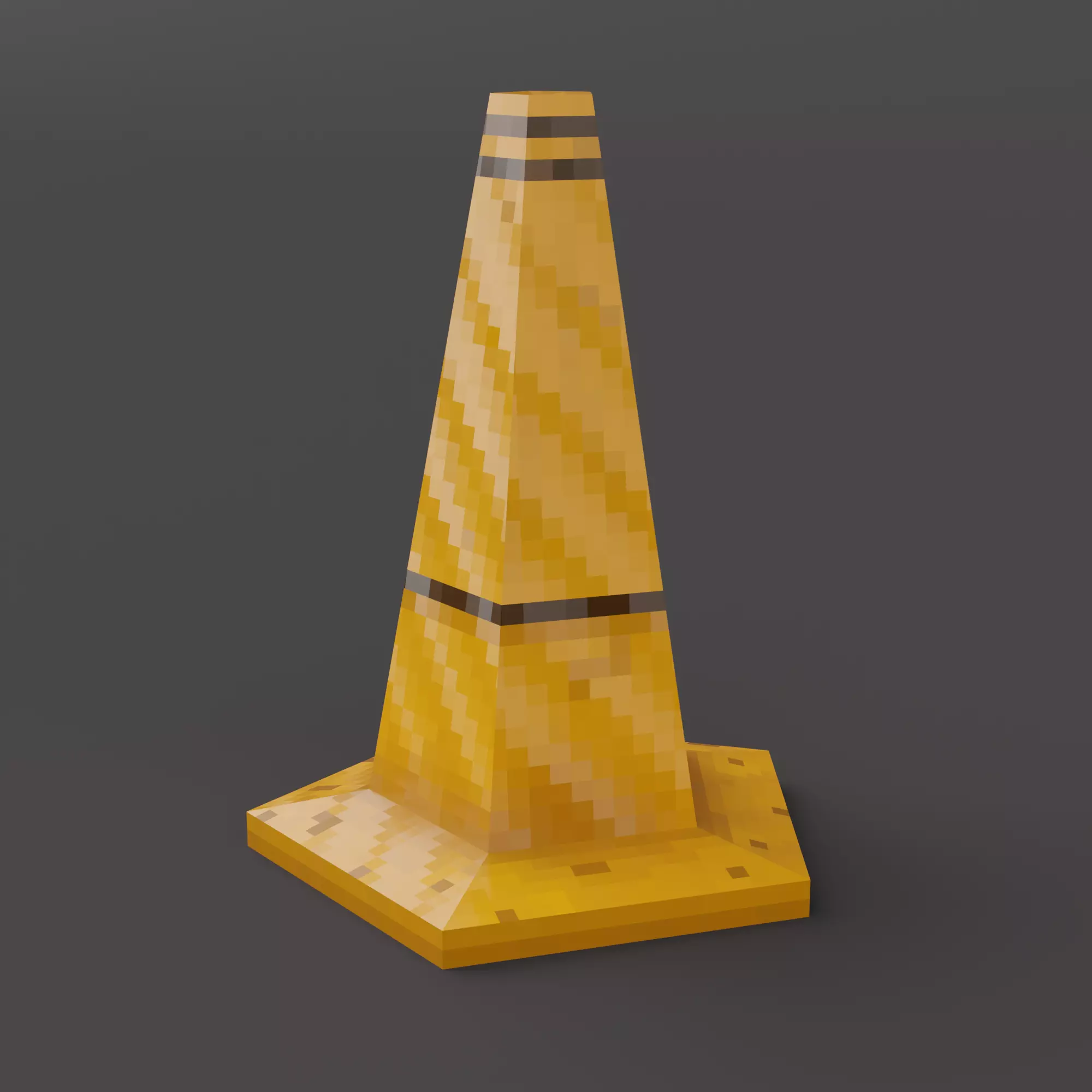 Cone - PBR pixel art - PSX Retro Style Low-poly 3D model_0
