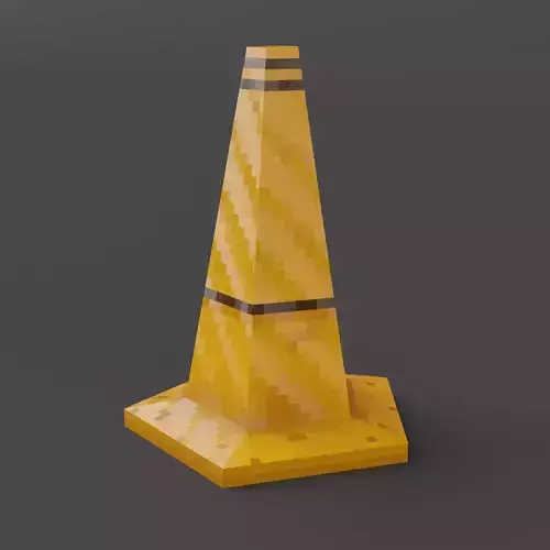 Cone - PBR pixel art - PSX Retro Style Low-poly 3D model
