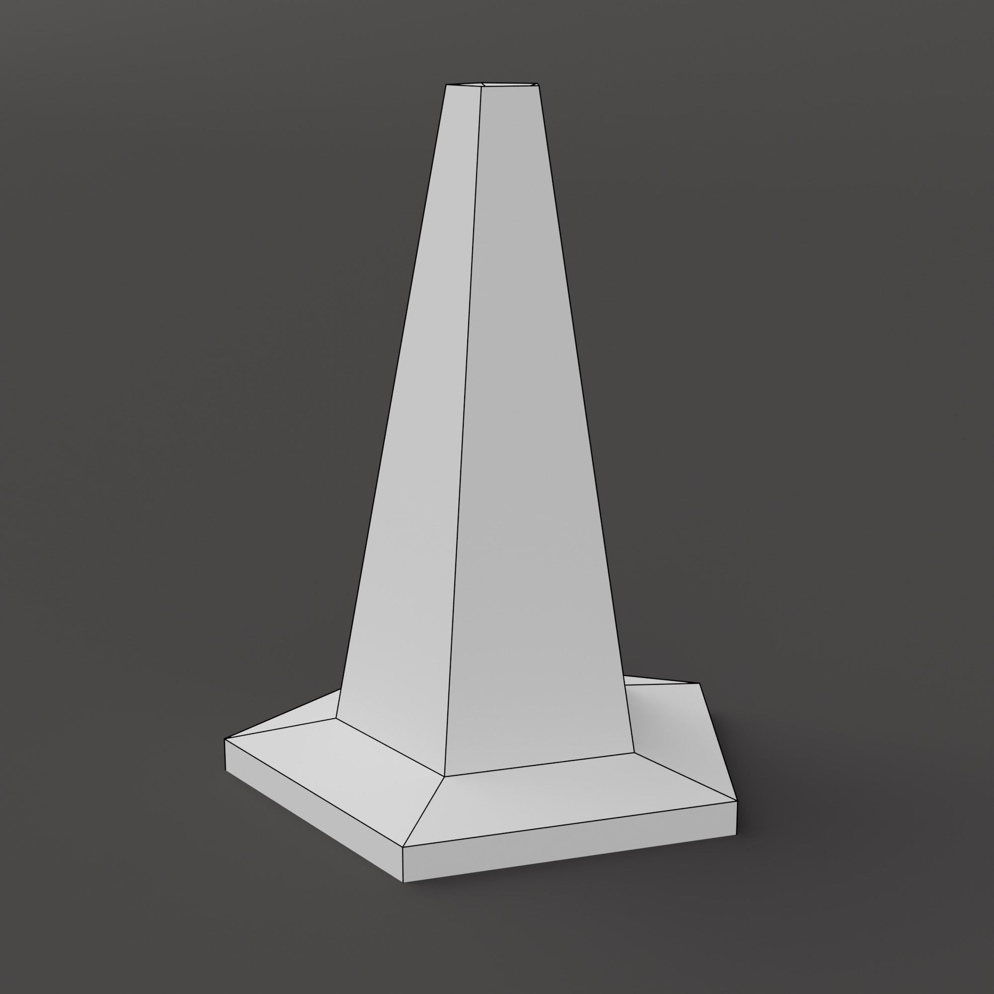 Cone - PBR pixel art - PSX Retro Style Low-poly 3D model_5