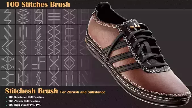100 Stitches Brush - Substance and Zbrush  