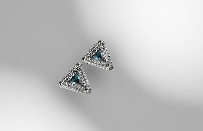 Tri collection ring and earrings printable 3D model  3D print model