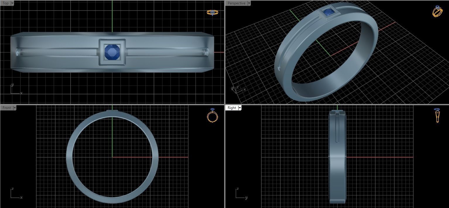 Band for man 3D print model_24