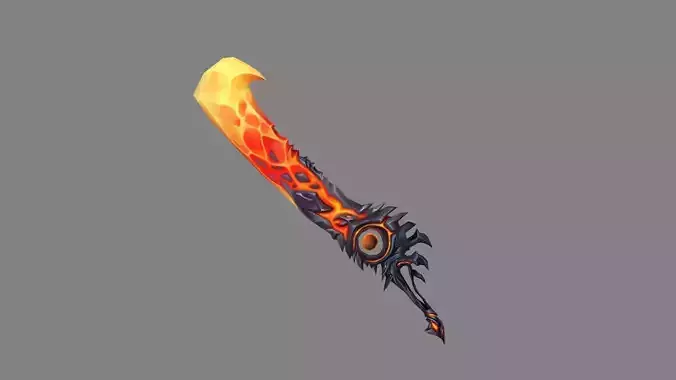  Cartoon lava sword
