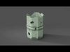 Rusty barrel - PBR Pixel art - PSX Retro Style Low-poly 3D model_1