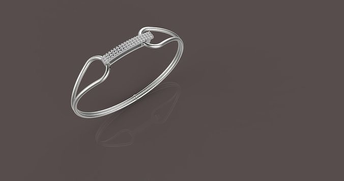 diamond bracelet printable 3D model  3D print model