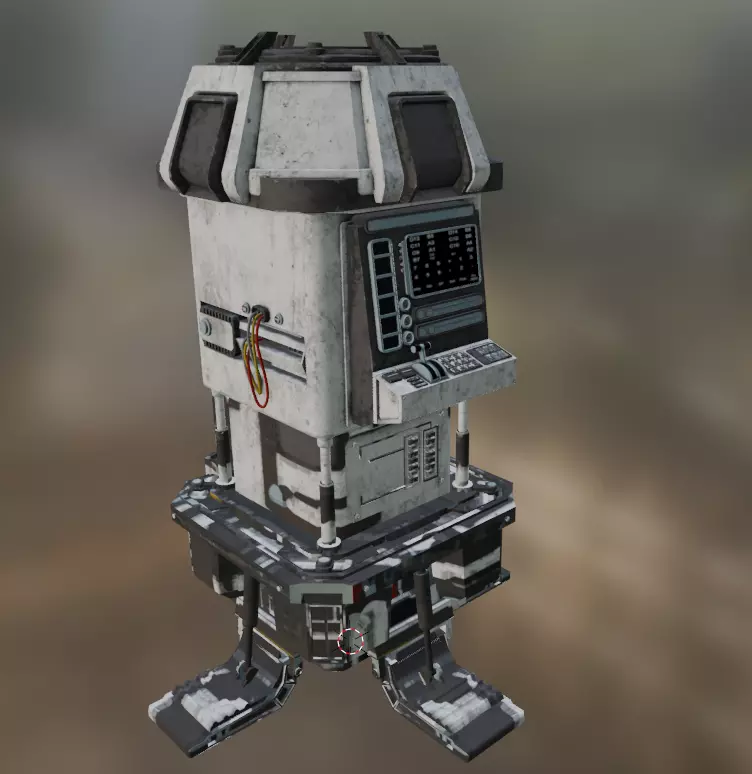 seismic refractor  Low-poly 3D model_0