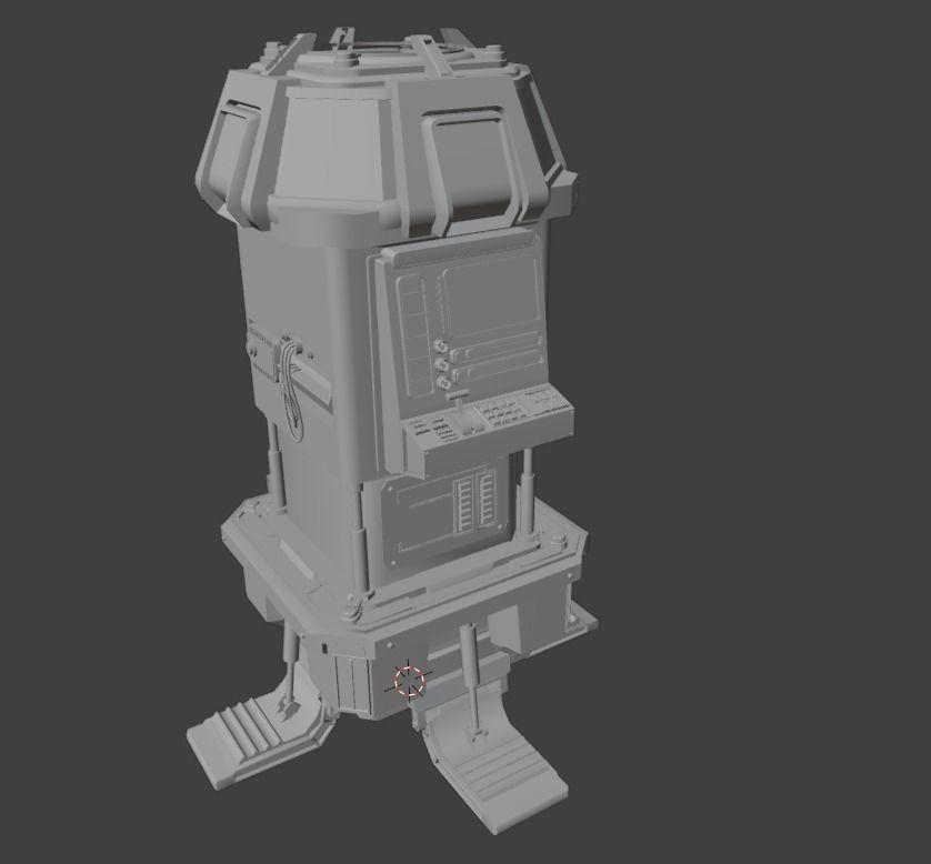 seismic refractor  Low-poly 3D model_1