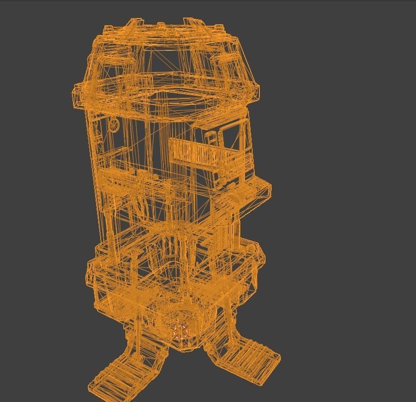 seismic refractor  Low-poly 3D model_2