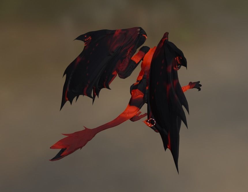 alien gargoyle Low-poly 3D model_2