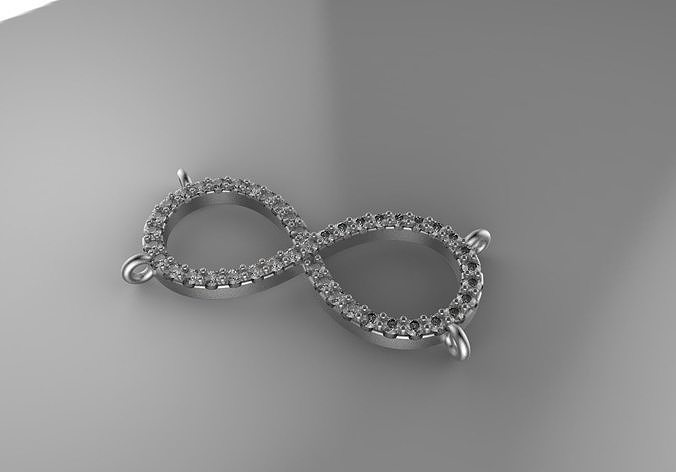 infinity necklace printable 3D model  3D print model