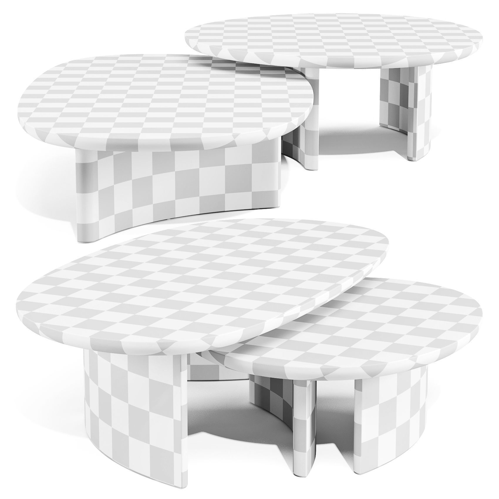 Arco Dew - Coffee Tables Set 01 3D model_6