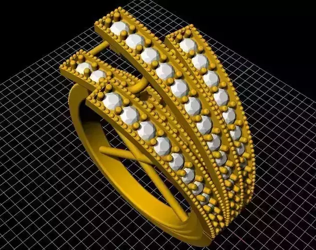 cocktail ring 3dm and stl file