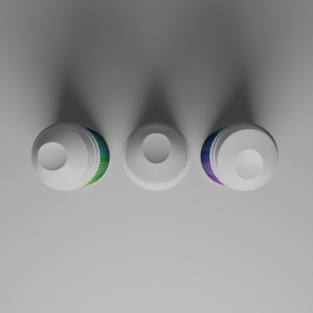 plastic cosmetic bottle 3D model_1