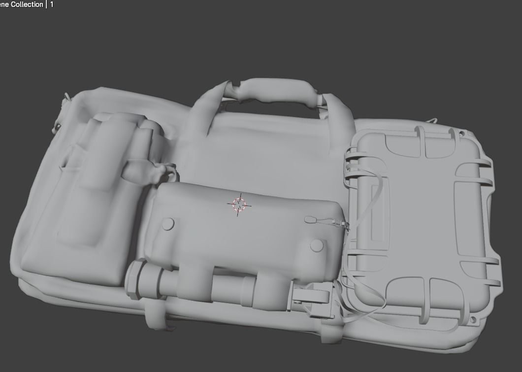 bag luggage Low-poly 3D model_3