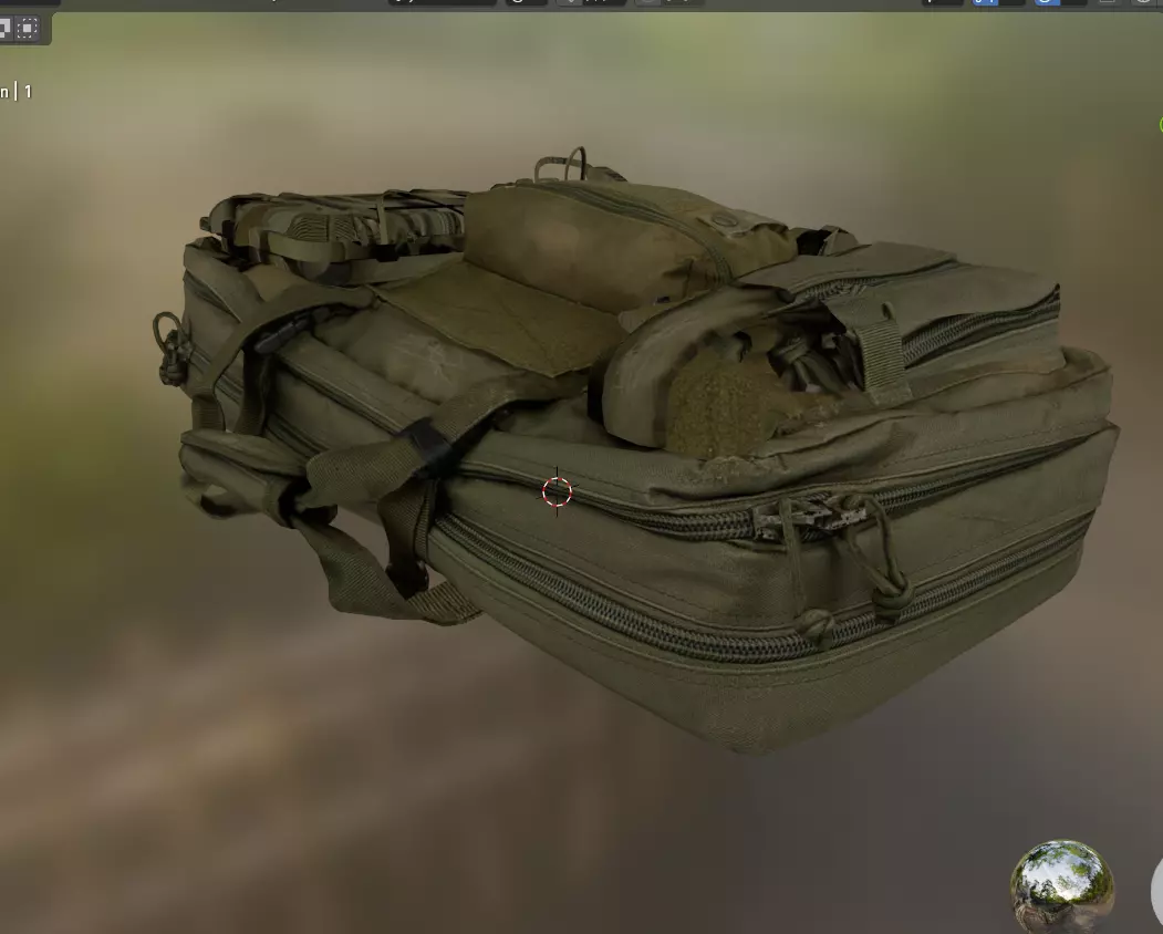 bag luggage Low-poly 3D model_0