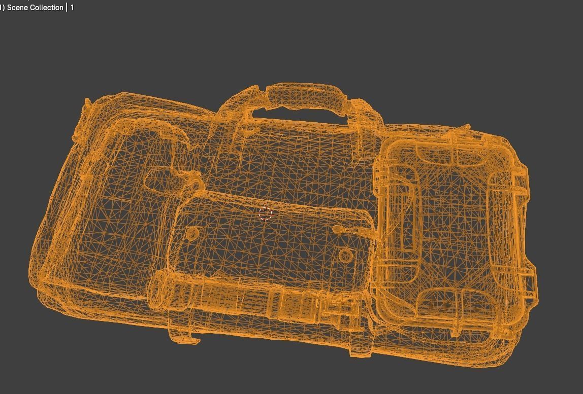 bag luggage Low-poly 3D model_4