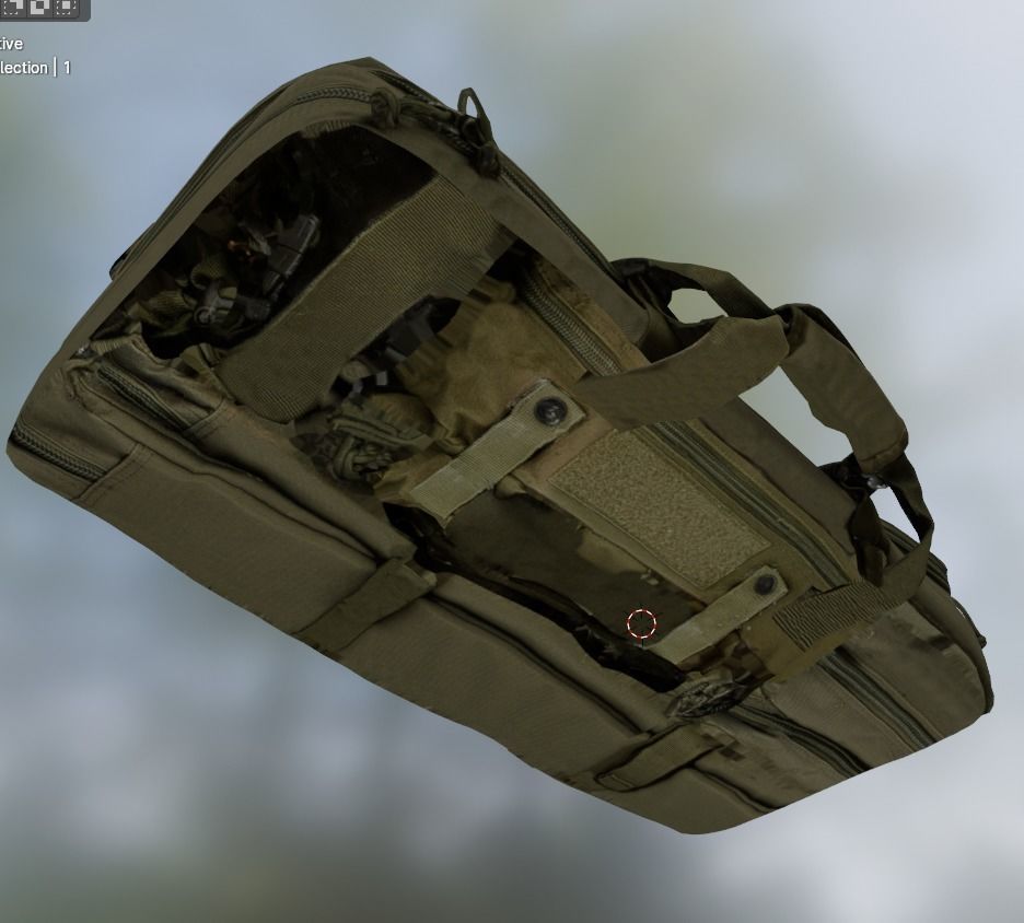 bag luggage Low-poly 3D model_2