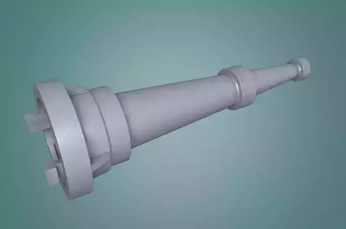 Firehose gun with handle 3D model