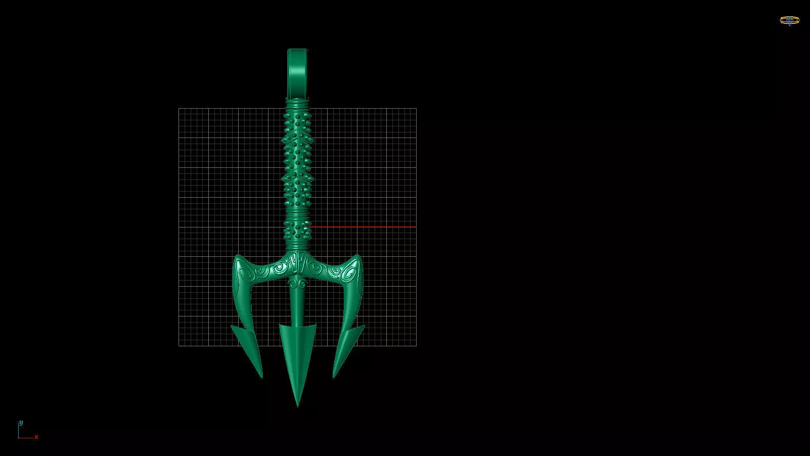 Poseidon Trident 3D print model 3D model_0