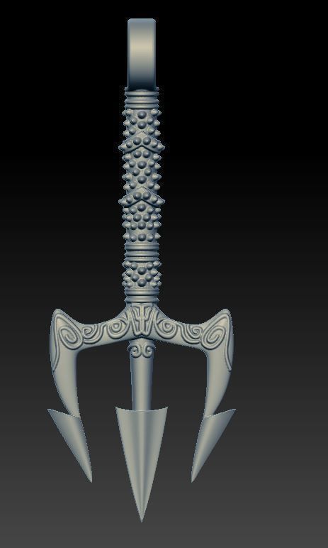 Poseidon Trident 3D print model 3D model_2