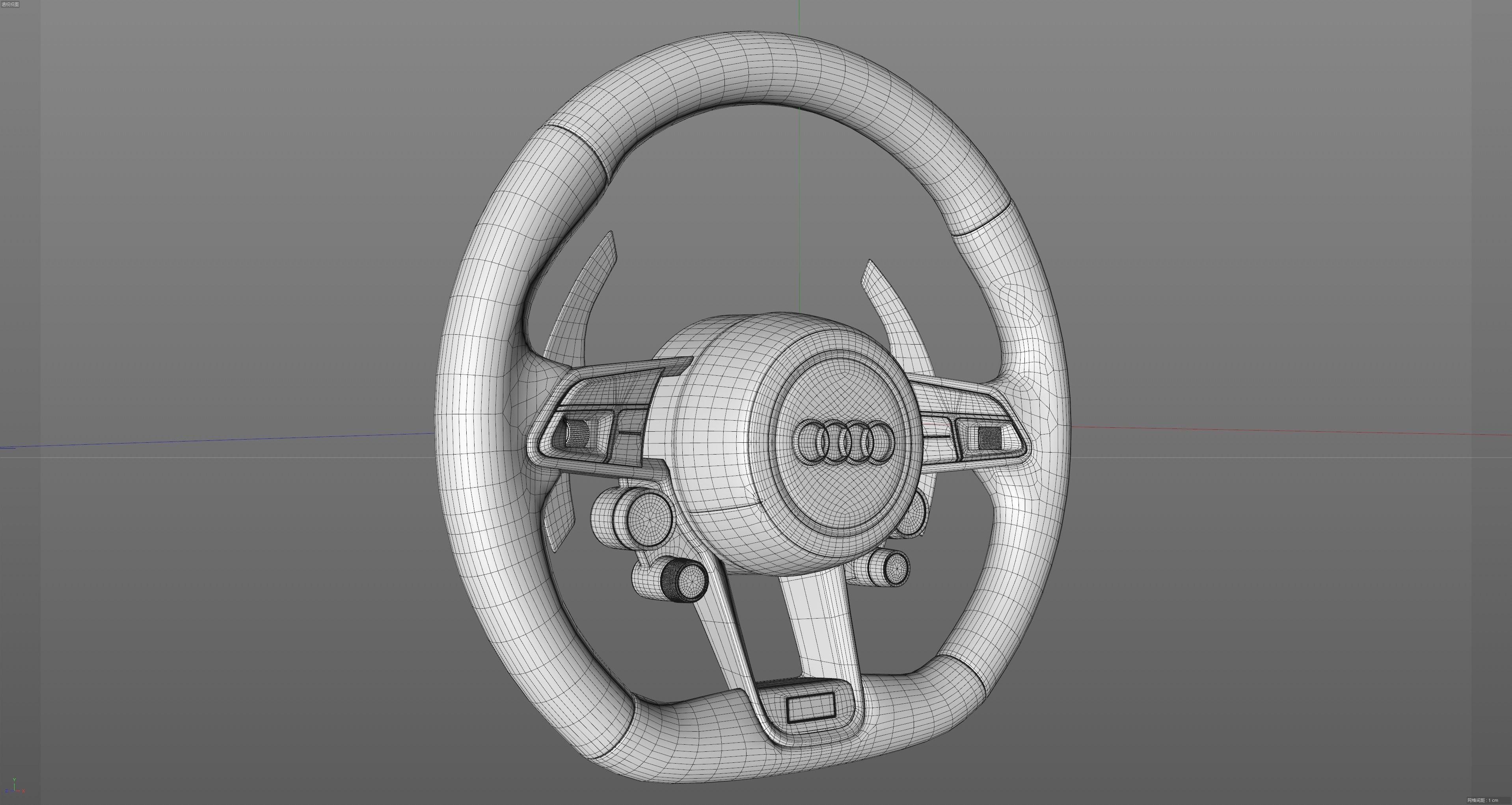 audi R8 Steering wheel 3D model_23