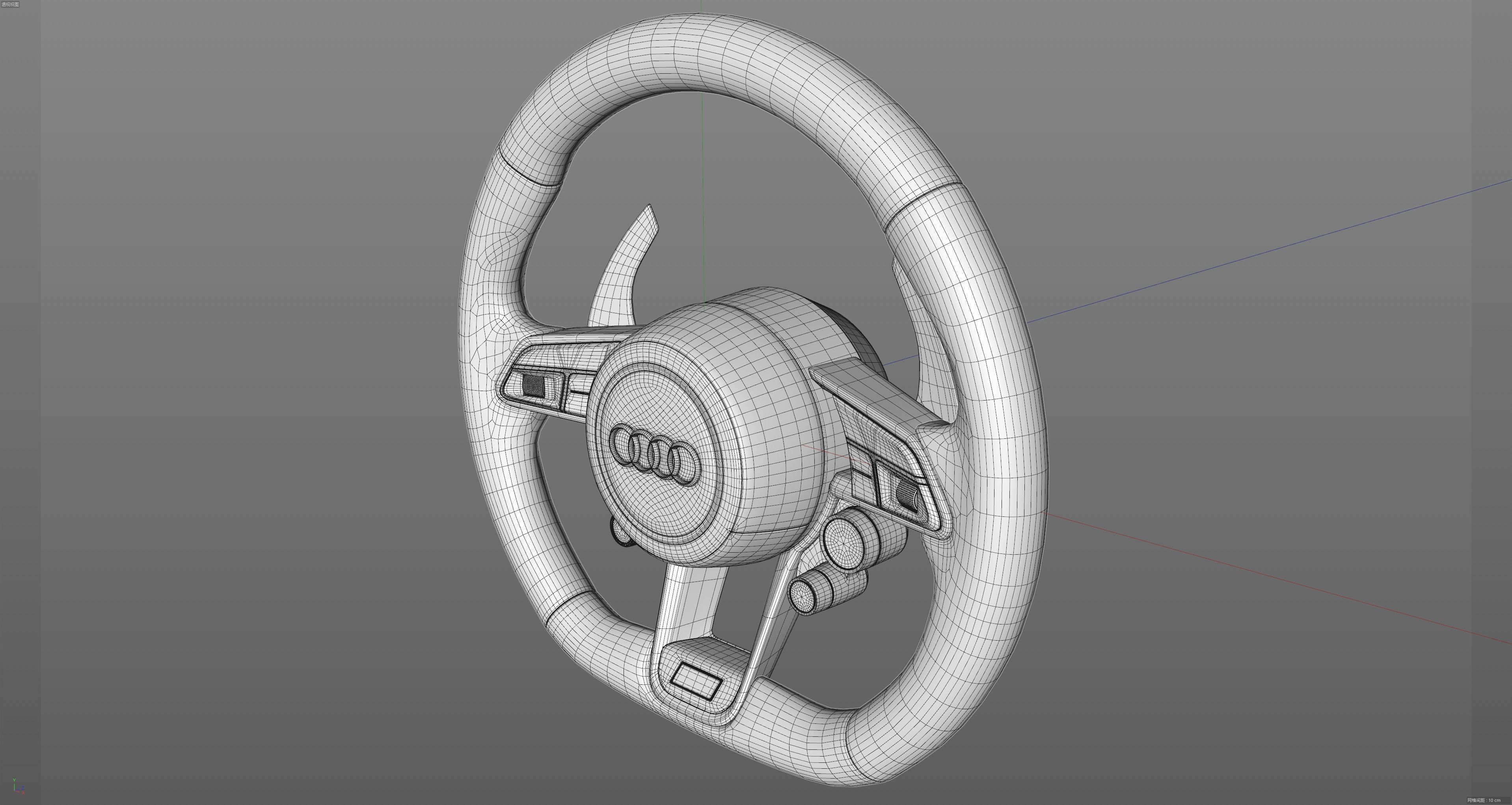 audi R8 Steering wheel 3D model_24