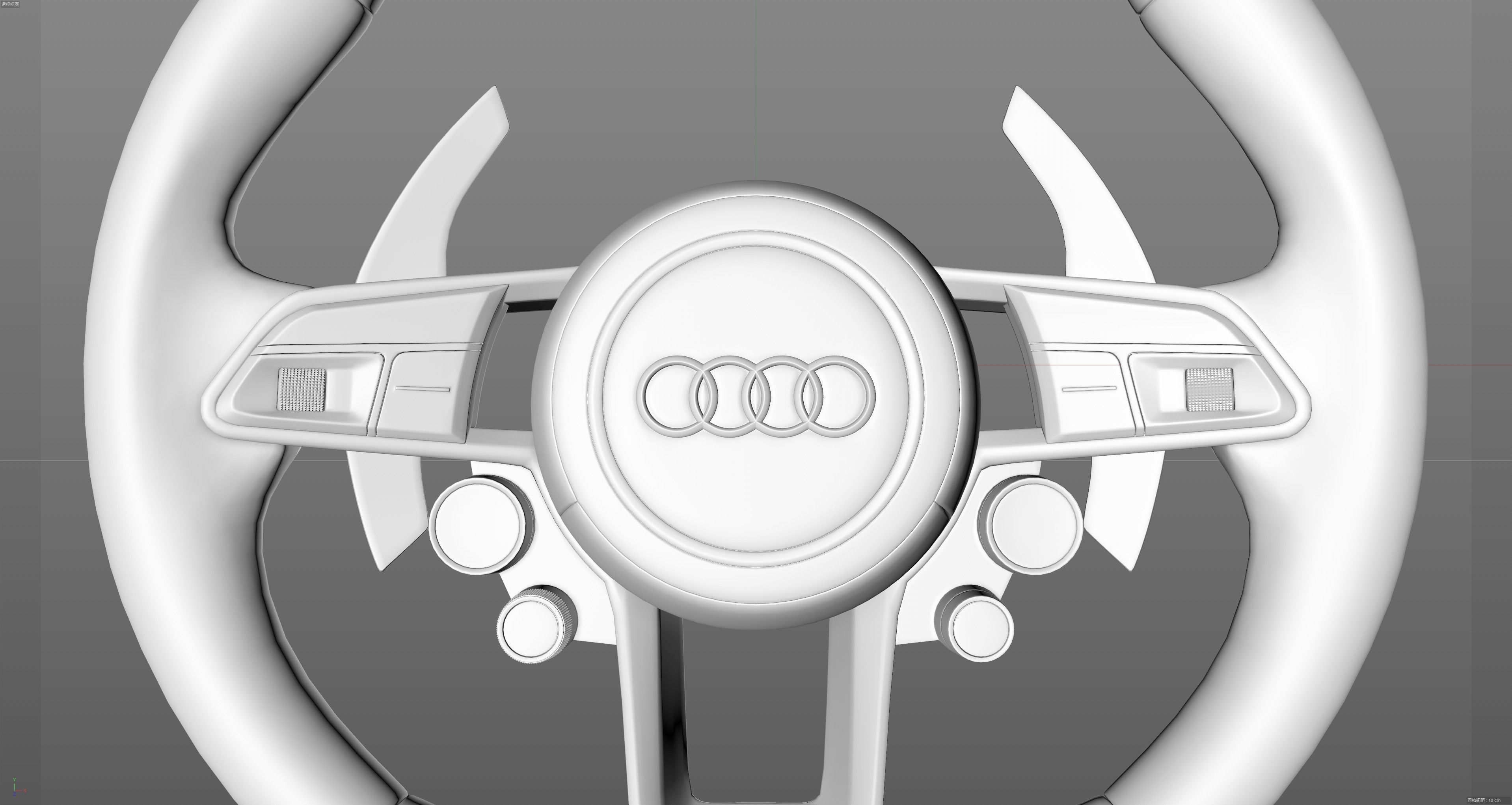 audi R8 Steering wheel 3D model_16