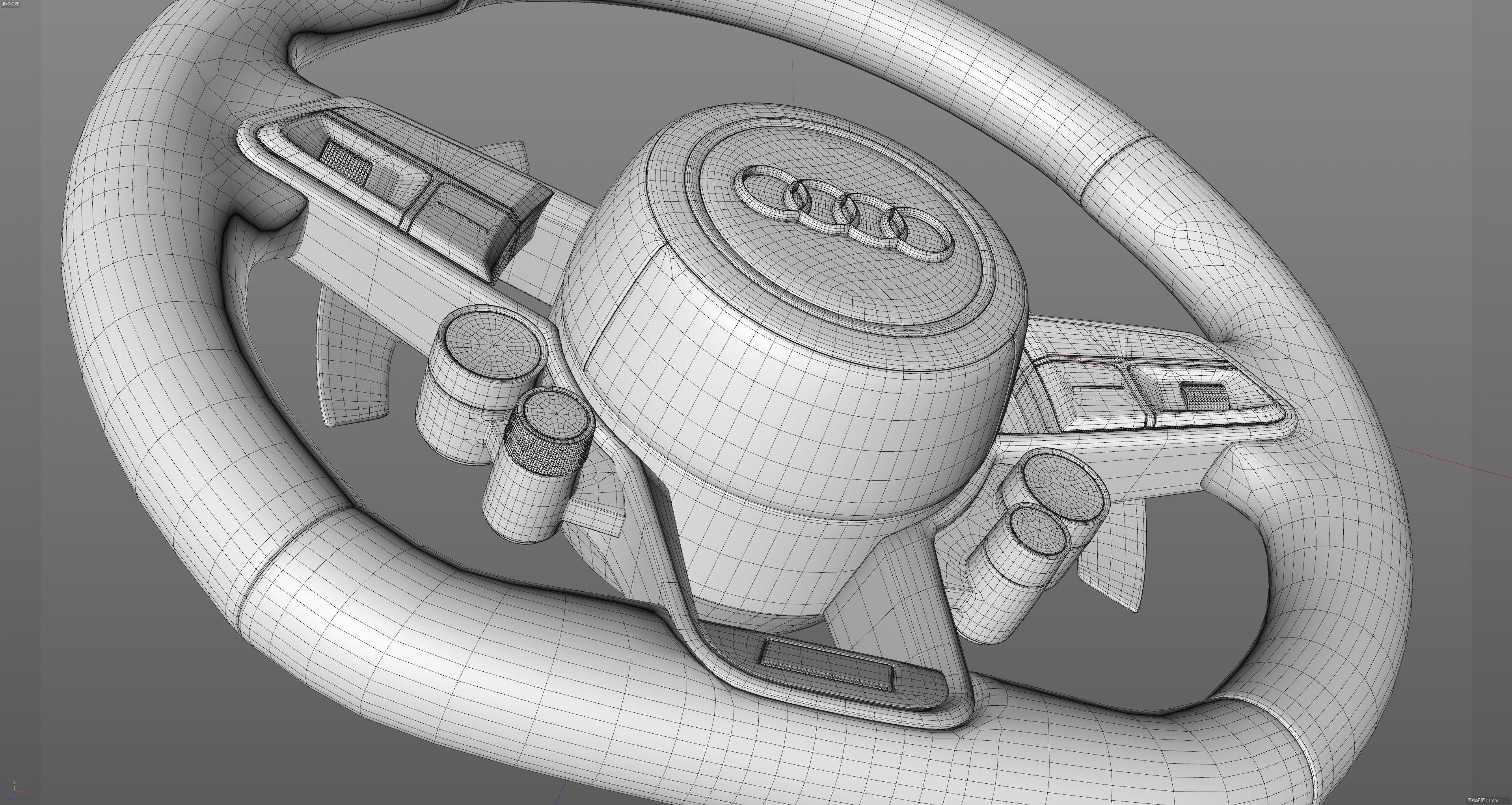 audi R8 Steering wheel 3D model_29