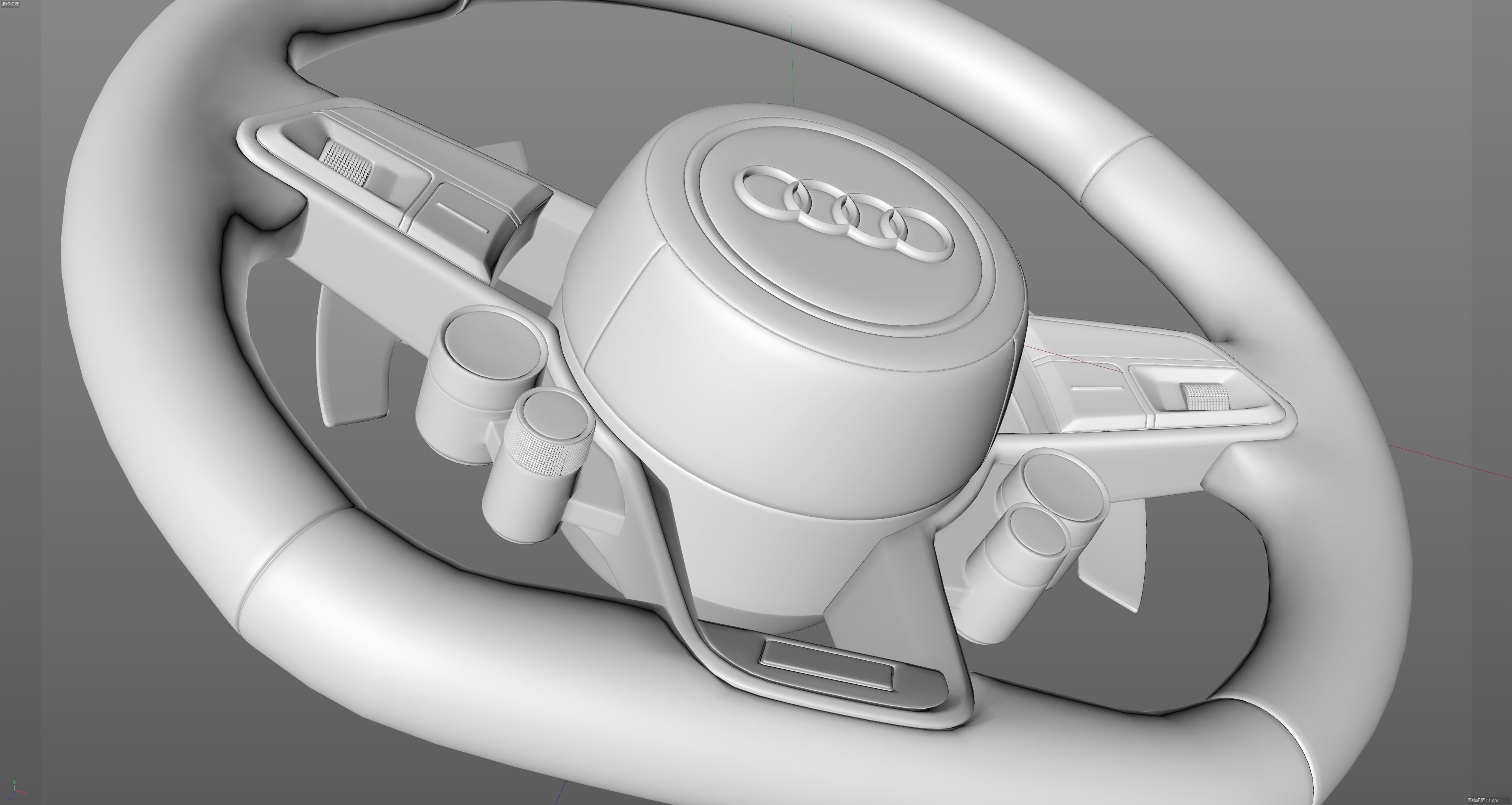 audi R8 Steering wheel 3D model_18