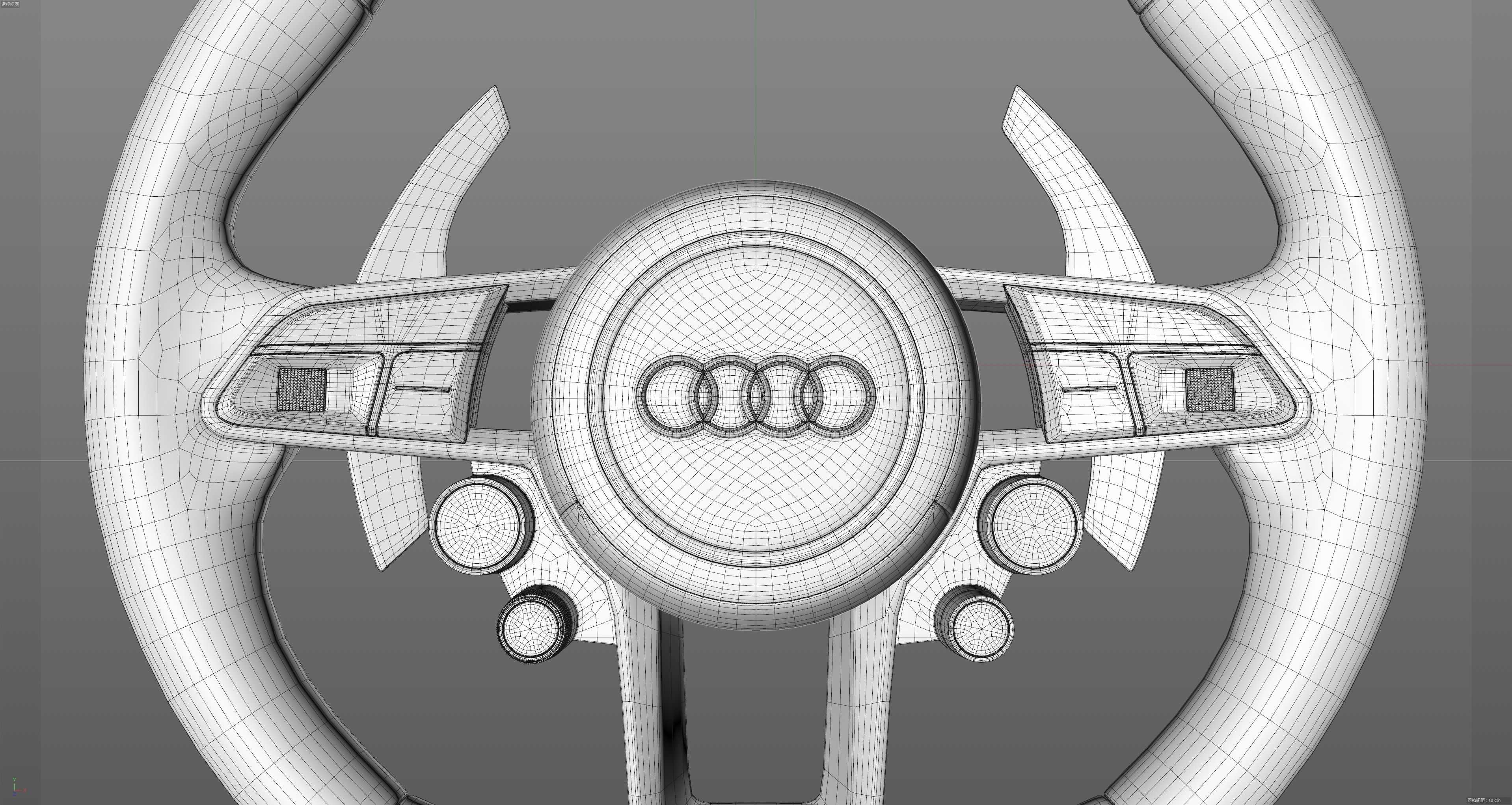 audi R8 Steering wheel 3D model_27