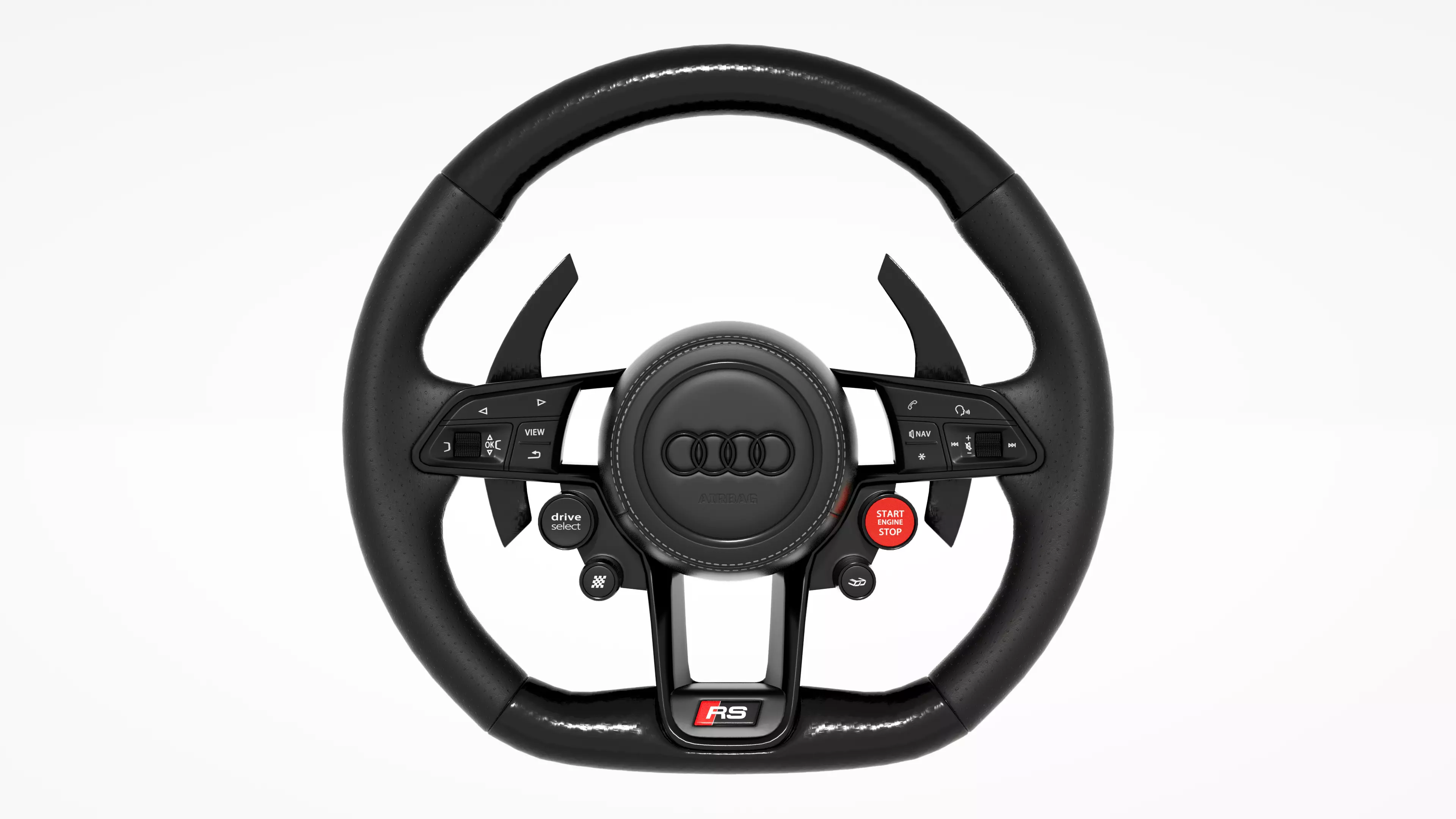 audi R8 Steering wheel 3D model_0
