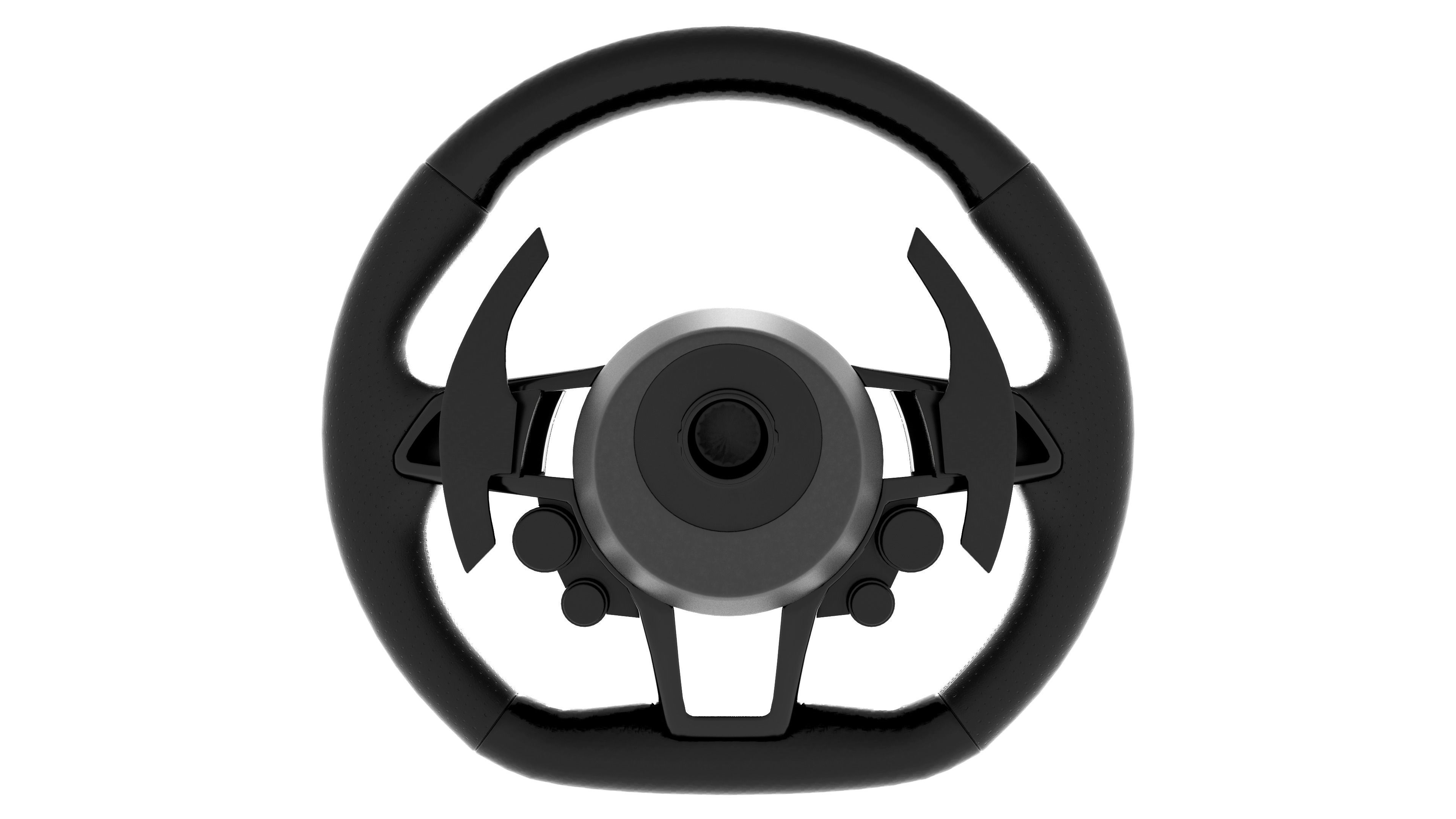 audi R8 Steering wheel 3D model_9