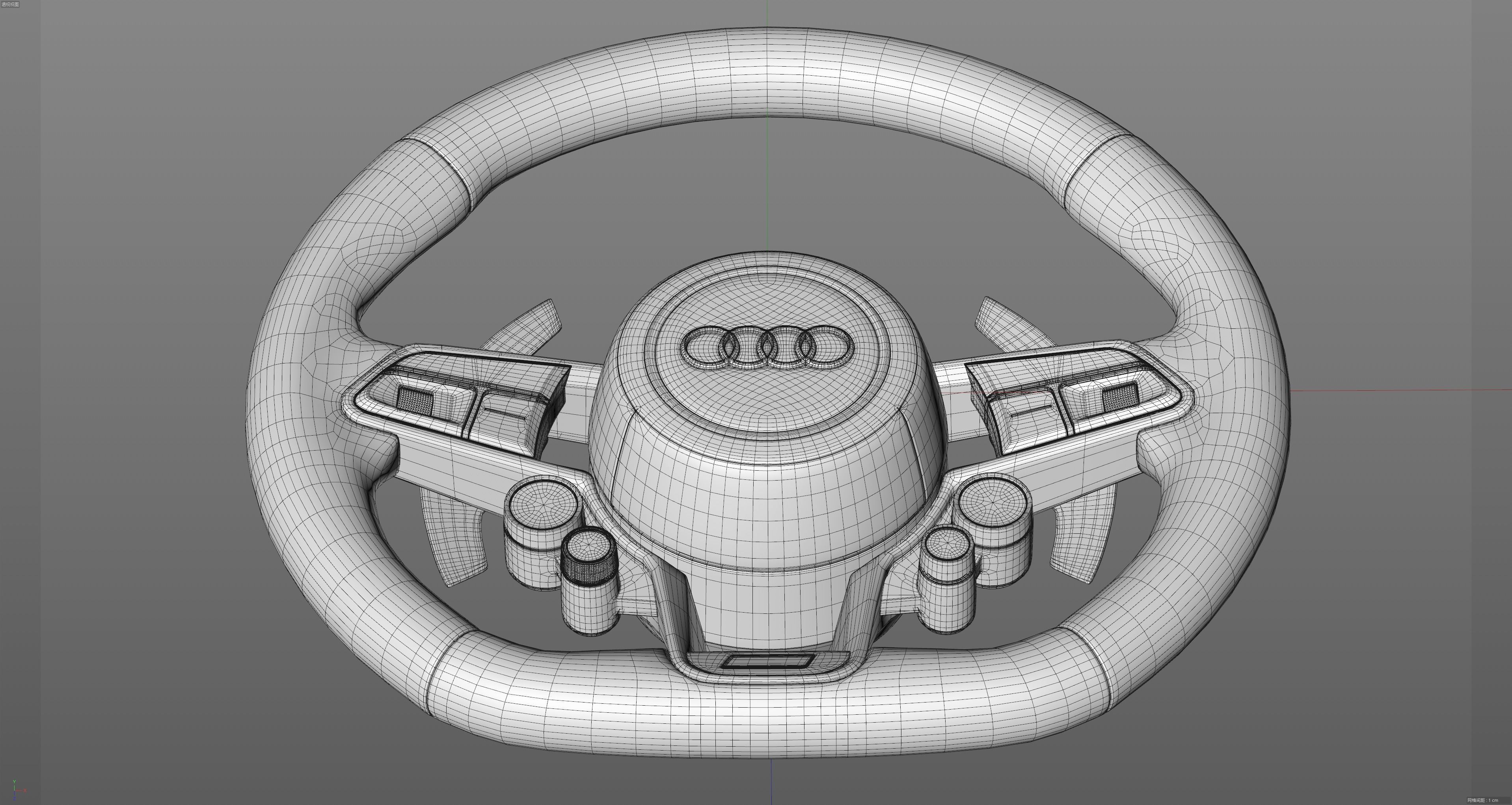 audi R8 Steering wheel 3D model_26