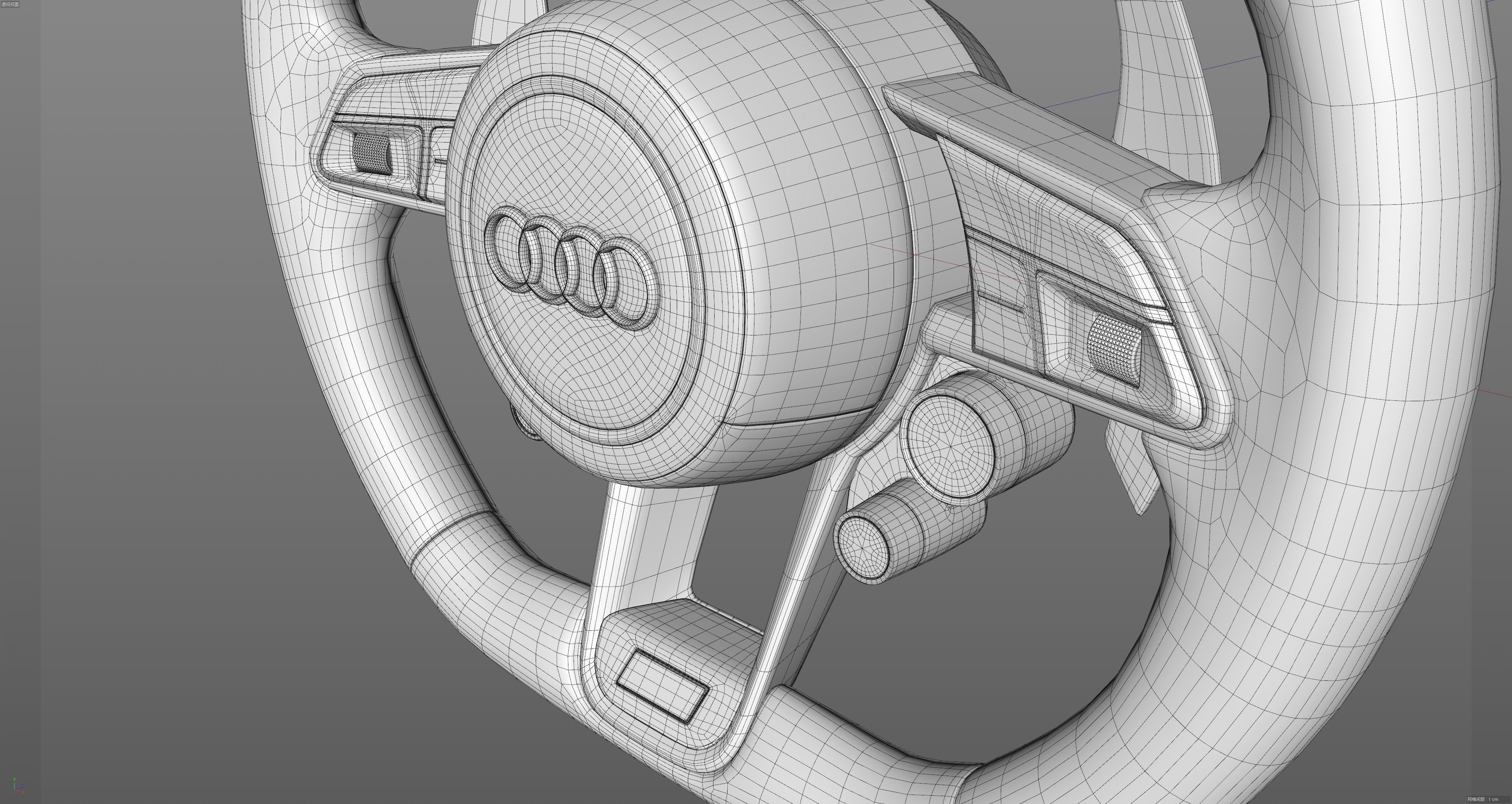 audi R8 Steering wheel 3D model_28