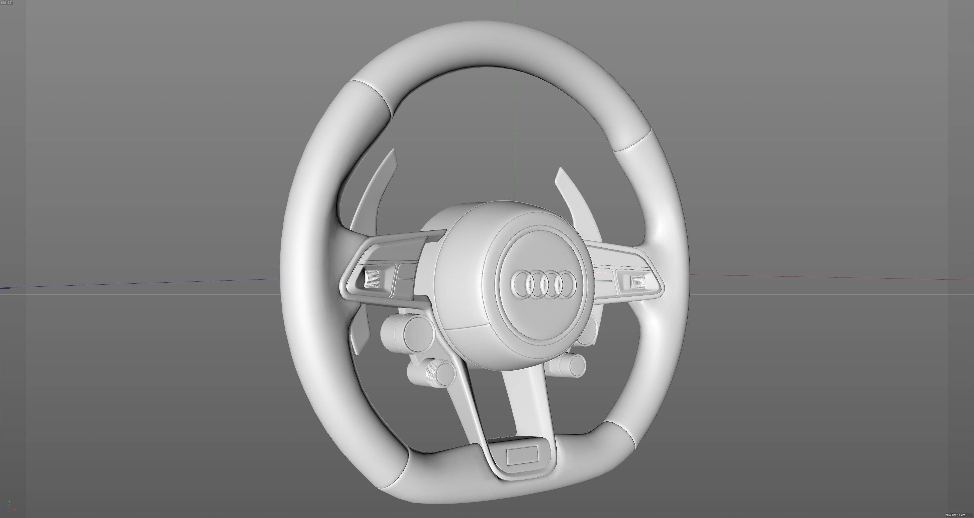 audi R8 Steering wheel 3D model_12