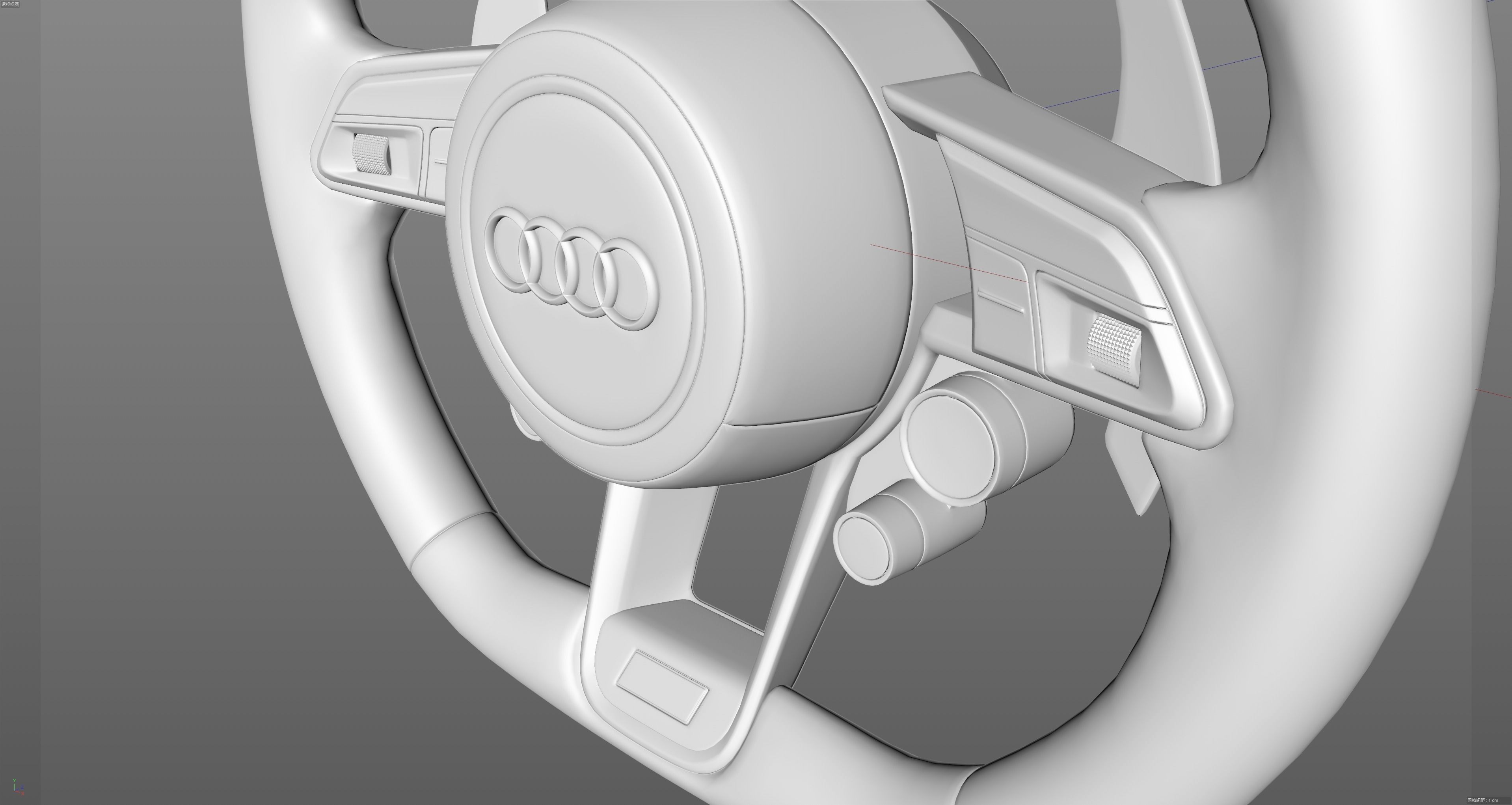 audi R8 Steering wheel 3D model_17