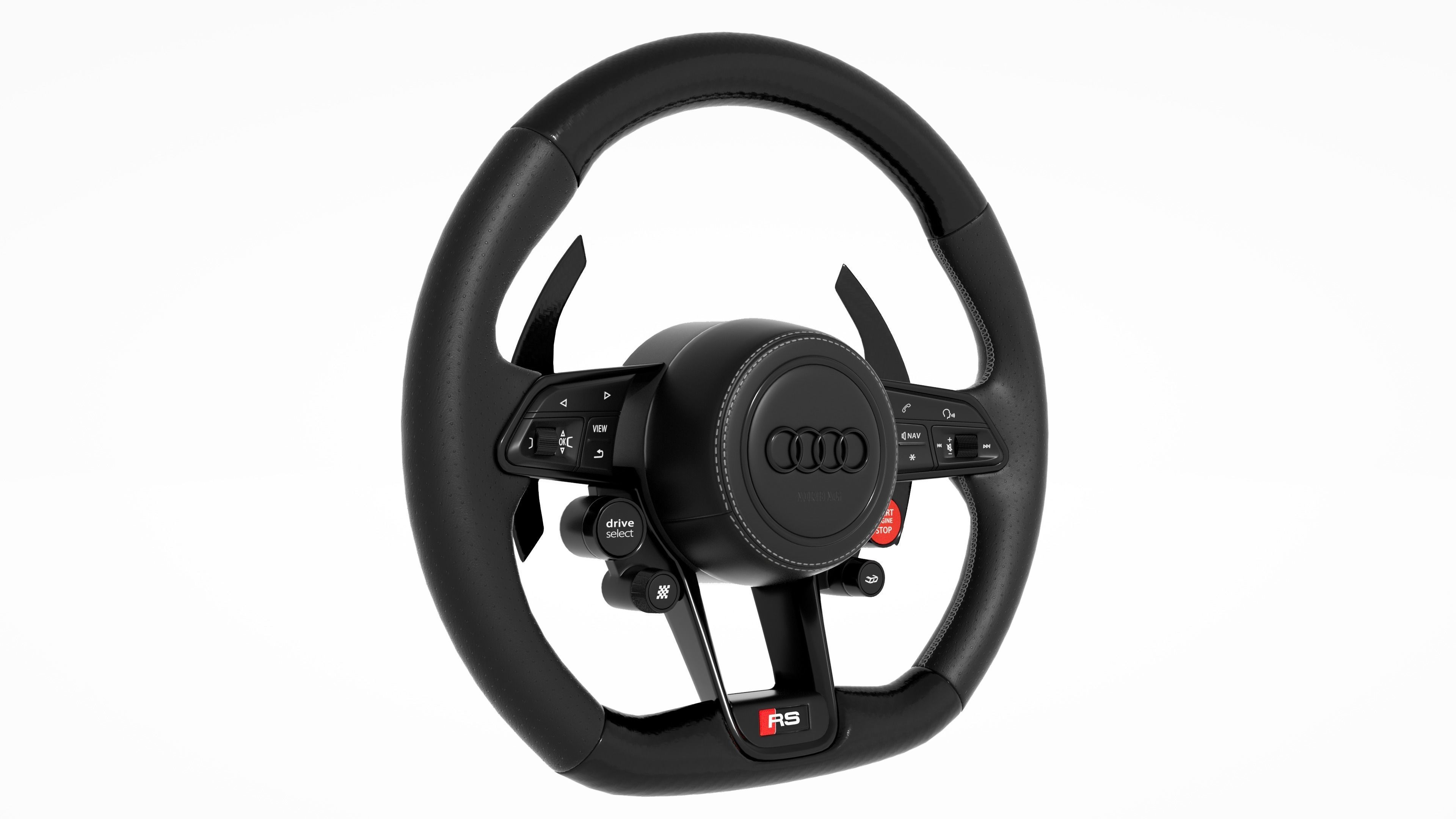 audi R8 Steering wheel 3D model_1