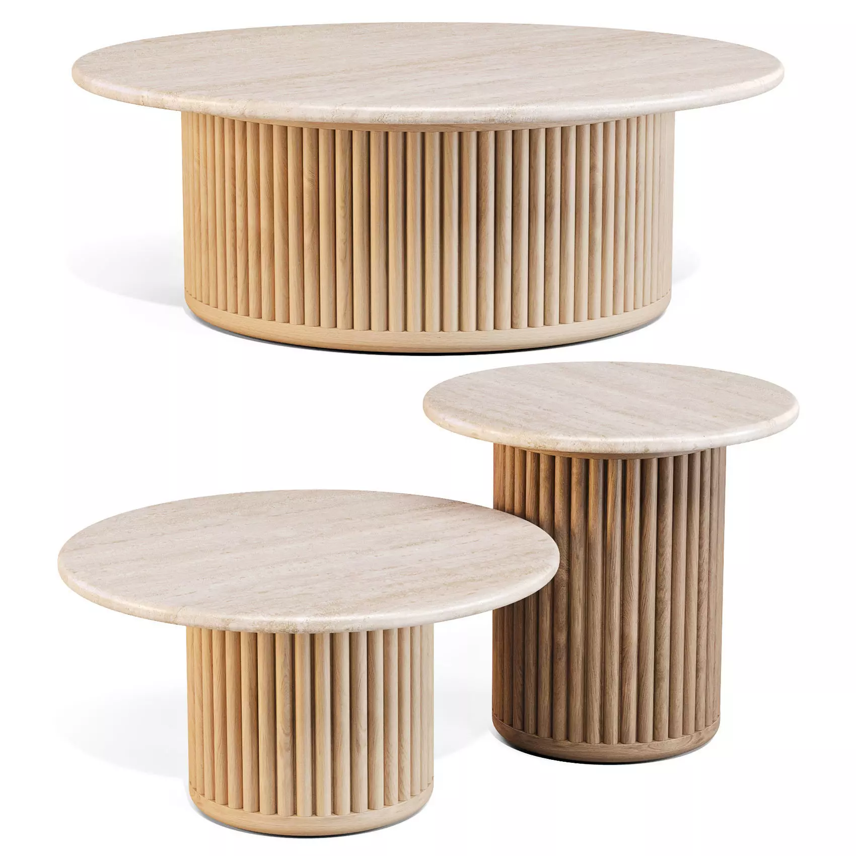 Tribu Otto - Coffee and Side Tables Set 01 3D model